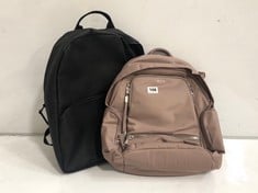 RAINS BOOK DAYPACK BLACK - RRP £105 TO INCLUDE TUMI CELINA BACKPACK IN LIGHT MAUVE (DELIVERY ONLY)
