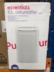 ESSENTIALS DEHUMIDIFIER 10L MODEL: C10DH19 - RRP £129 (DELIVERY ONLY)