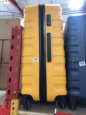 JOHN LEWIS ANYDAY YELLOW 4 WHEEL LARGE TRAVEL CASE (DELIVERY ONLY)