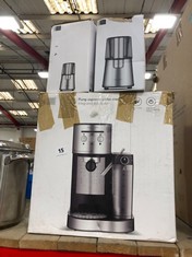 JOHN LEWIS PUMP ESPRESSO COFFEE MACHINE INTEGRATED MILK SYSTEM TO INCLUDE 2 X JOHN LEWIS COFFEE GRINDER IN STAINLESS STEEL (DELIVERY ONLY)