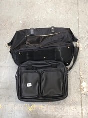RAINS TEXEL TECH BAG BLACK - RRP £135 TO INCLUDE JOHN LEWIS FLORENCE NYLON HOLDALL BLACK - RRP £119 (DELIVERY ONLY)