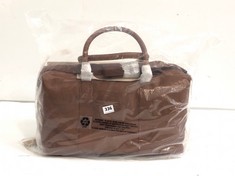 JOHN LEWIS EDINBURGH LEATHER HOLDALL TAN - RRP £189 (DELIVERY ONLY)