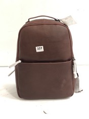JOHN LEWIS OSLO LEATHER BACKPACK BROWN - RRP £119 (DELIVERY ONLY)