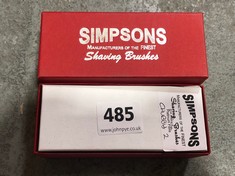 2 X SIMPSONS CHUBBY 2 SYNTHETIC BADGER PLATINUM FIBRE SHAVING BRUSH WITH FAUX IVORY HANDLE - TOTAL RRP £119 (DELIVERY ONLY)