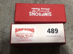 4 X SIMPSONS WEE SCOT BEST BADGER SHAVING BRUSH WITH FAUX IVORY HANDLE - TOTAL RRP £160 (DELIVERY ONLY)