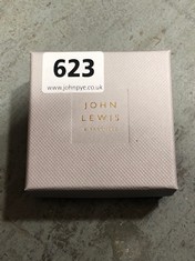 JOHN LEWIS MINI INTERLOCKING DIAMOND STUD EARRINGS IN SILVER - RRP £110 (DELIVERY ONLY)