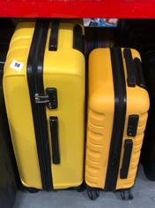JOHN LEWIS YELLOW 4 WHEEL MEDIUM TRAVEL CASE TO INCLUDE JOHN LEWIS ANYDAY 4 WHEEL SMALL TRAVEL CASE (DELIVERY ONLY)