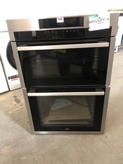 AEG BUILT IN ELECTRIC DOUBLE OVEN IN STAINLESS STEEL - MODEL NO-DCE731110M RRP- £959 (COLLECTION OR OPTIONAL DELIVERY)