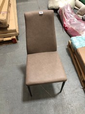 AIDA DINING CHAIR VINTAGE TAUPE FAUX LEATHER RRP £226 (COLLECTION OR OPTIONAL DELIVERY)