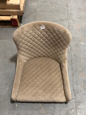 RIVINGTON DINING CHAIR TAUPE FAUX LEATHER RRP £115 (MISSING LEGS SEAT ONLY) (COLLECTION OR OPTIONAL DELIVERY)