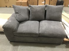 GREY CORD 2 SEATER CORNER SOFA PARTS (COLLECTION OR OPTIONAL DELIVERY)
