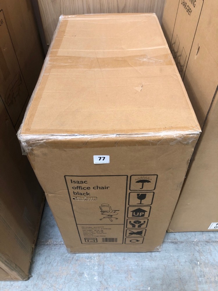 John Pye Auctions JOHN LEWIS ISAAC OFFICE CHAIR IN BLACK RRP £299