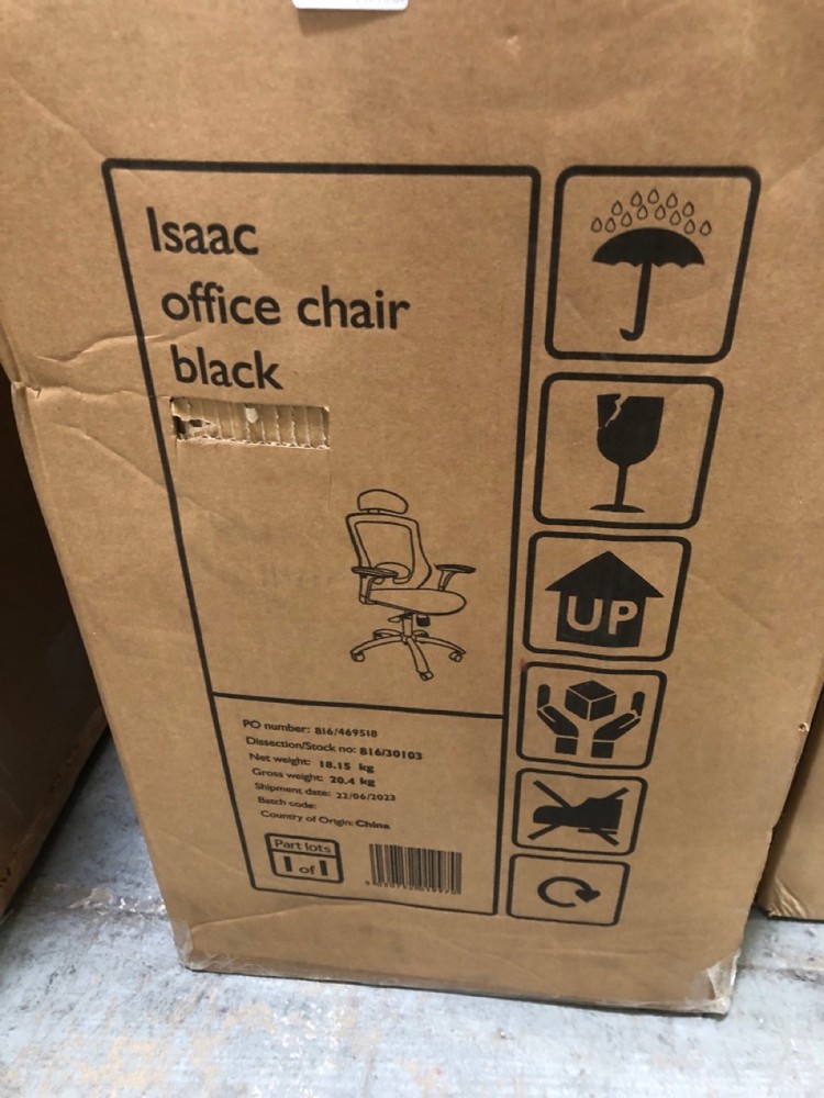 John Pye Auctions JOHN LEWIS ISAAC OFFICE CHAIR IN BLACK RRP £299