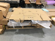 PALLET OF ASSORTED FURNITURE ITEMS/PARTS TO INCLUDE FABRIC BED 135CM LIGHT GREY BOX 1 OF 2 PART) (COLLECTION OR OPTIONAL DELIVERY) (KERBSIDE PALLET DELIVERY)