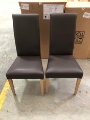 JOHN LEWIS SLENDER CHAIR IN CHOCOLATE 2PCS - RRP £199 (COLLECTION OR OPTIONAL DELIVERY)