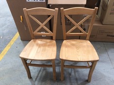 JOHN LEWIS CLAYTON CHAIR IN BEECH 2PCS - RRP £189 (COLLECTION OR OPTIONAL DELIVERY)