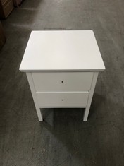 JOHN LEWIS WILTON 2 DRAWER BEDSIDE TABLE IN WHITE - RRP £109 (COLLECTION OR OPTIONAL DELIVERY)