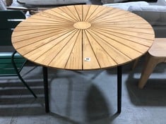 JOHN LEWIS STARBURST TEAK WOOD 4 SEATER GARDEN ROUND DINING TABLE - RRP £399 (COLLECTION OR OPTIONAL DELIVERY)