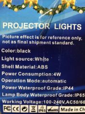 BOX OF ASSORTED ITEMS TO INCLUDE PROJECTOR LIGHTS . (DELIVERY ONLY)
