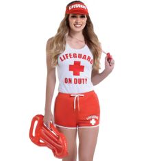 QTY OF ITEMS TO INLCUDE BOX OF APPROX 20 X ASSORTED ADULT FANCY DRESS TO INCLUDE AMSCAN 8408572 BEACH BABE - LARGE (25CM-30CM) | MULTICOLOR | 1 PC. CLOTHE, RED, AMSCAN 8407400 CELESTIAL DRESS X-LARGE