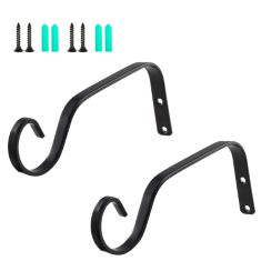53 X NA 2 SETS IRON PLANT HANGERS WALL HOOKS HANGING BASKET BRACKETS FOR GARDEN BIRD FEEDERS, PLANTERS, LANTERNS, WIND CHIMES，FLOWER POT HOOK HANGER. (DELIVERY ONLY)