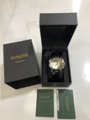 1 X GAMAGES LONDON OPULENCE STEEL GREEN WATCH - RRP £223 (DELIVERY ONLY)