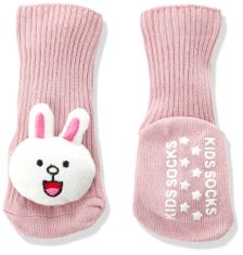 63 X LADUD YEWZ_10 CARTOON ANTI-SLIP FLOOR FRUIT THREE-DIMENSIONAL AUTUMN AND WINTER BABY SOCKS 0-1 YEARS—RABBIT, UNISEX-BABY, COLOUR, ONE SIZE. (DELIVERY ONLY)