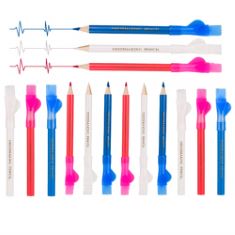 QTY OF ITEMS TO INLCUDE BOX OF ASSORTED STATIONARY TO INCLUDE NA 15 PCS SEWING FABRIC PENCILS TAILOR PENCILS WATER SOLUBLE SEWING PENCIL MARK PENCIL FABRIC CHALK PENCIL WITH BRUSH CAP FOR TAILOR OR H