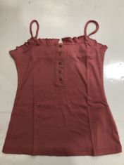 44 X WOMEN’S SUMMER SPAGHETTI STRAP TOP IN PINK ASSORTED SIZES TO INCLUDE MEDIUM . (DELIVERY ONLY)