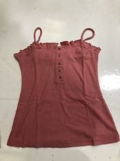 50 X WOMEN’S SUMMER SPAGHETTI STRAP TOP IN PINK ASSORTED SIZES TO INCLUDE MEDIUM . (DELIVERY ONLY)