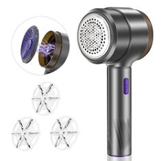25 X FABRIC SHAVER AND ELECTRIC LINT REMOVE, SWEATER DEFUZZER WITH 3 STAINLESS STEEL BLADES FOR REMOVE CLOTHES FUZZ, LINT BALLS, PILLS, BOBBLES. (DELIVERY ONLY)
