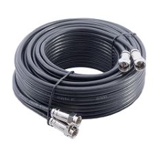 MAST DIGITAL YCAB03J/1A SMEDZ 10 M TWIN SATELLITE SHOTGUN COAX CABLE EXTENSION KIT WITH PREMIUM FITTED COMPRESSION F CONNECTORS FOR SKY Q, SKY HD, SKY+ AND FREESAT - BLACK. (DELIVERY ONLY)