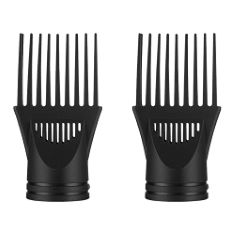QTY OF ITEMS TO INLCUDE BOX OF ASSORTED ITEMS TO INCLUDE NA 2 PCS HAIR DRYER DIFFUSERS WIND BLOW COVER COMB ATTACHMENT NOZZLES QUALITY HAIR STYLING NOZZLE TOOLS FOR HAIR SALON HOME BLACK 6UU, 3 PCS C