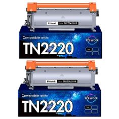 4X ASSORTED INK TO INCLUDE UNIWORK TONER CARTRIDGE REPLACEMENT FOR BROTHER TN2220 TN2010 COMPATIBLE WITH 7055 7060D 7070DW 7460DN 7360N 2130 2240 2240D 2250DN 2270DW 2840(BLACK, 2-PACK). (DELIVERY ON