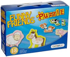 QTY OF ITEMS TO INLCUDE 8 ASSORTED EDUCATION TOYS BELEDUC 10132 FUNNY FRIENDS JIGSAW PUZZLE, BELEDUC 10132 FUNNY FRIENDS JIGSAW PUZZLE. (DELIVERY ONLY)