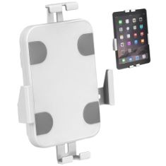 QTY OF ITEMS TO INLCUDE 9X ASSORTED ITEMS TO INCLUDE MACLEAN ADVERTISING TABLET HOLDER, WALL MOUNT WITH LOCKING DEVICE, 7.9"-11", UNIVERSAL, MC-469W, CONTOUR RISER STEEL LAPTOP STAND. (DELIVERY ONLY)