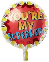 QTY OF ITEMS TO INLCUDE BOX OF ASSORTED CELEBRATION ITEMS TO INCLUDE AMSCAN 3945501 - ROUND SHAPE FATHER'S DAY "YOU'RE MY SUPERHERO" FOIL PARTY BALLOON, MIDNIGHT BLACK VENETIAN MASQUERADE CARNIVAL PA