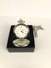 MENS EDISON POCKET WATCH WITH CHAIN IN BOX (DELIVERY ONLY)