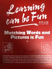 16 X MATCHING WORDS AND PICTURES IS FUN SET . (DELIVERY ONLY)