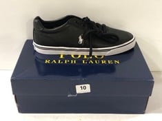 POLO RALPH LAUREN MEN'S TRAINERS IN BLACK UK 10 (DELIVERY ONLY)