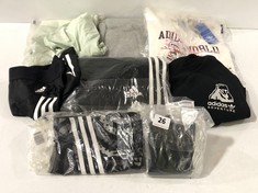 9 X ADIDAS ASSORTED CLOTHING TO INCLUDE ADIDAS COLDRY RUNNING GLOVES IN BLACK SIZE L (DELIVERY ONLY)
