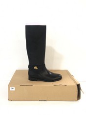 RALPH LAUREN WOMEN'S LEATHER KNEE BOOTS IN BLACK UK 8 RRP £269.00 (DELIVERY ONLY)