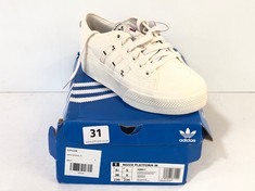 ADIDAS NIZZA PLATFORM WOMEN'S TRAINERS IN WHITE UK 5 (DELIVERY ONLY)