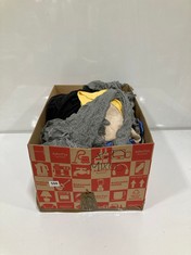 BOX OF 20 X ASSORTED CLOTHING TO INCLUDE LIGHT BEFORE DARK WOMEN'S LACE TOP IN GREY SIZE M (DELIVERY ONLY)