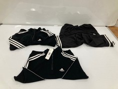 6 X ADIDAS ASSORTED CLOTHING TO INCLUDE ADIDAS WOMEN'S 1/2 ZIP HOODIE IN BLACK/WHITE SIZE S (DELIVERY ONLY)