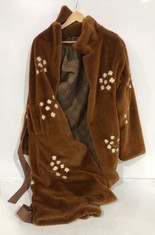 TACH CLOTHING - CAMELOT WOMEN'S FUR COAT - BROWN SIZE M RRP £428.00 (DELIVERY ONLY)