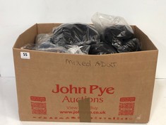 BOX OF ASSORTED ADULTS CLOTHING TO INCLUDE RIVER ISLAND PETITE JEANS IN DARK BLUE UK 8 (DELIVERY ONLY)