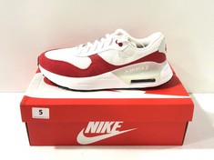 NIKE AIR MAX SYSTM MEN'S TRAINERS IN WHITE/UNIVERSITY RED UK 10 RRP £100.00 (DELIVERY ONLY)