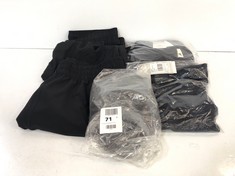 5 X ADIDAS ASSORTED CLOTHING TO INCLUDE WOMEN'S SPORT SHORTS IN BLACK / WHITE SIZE XL (DELIVERY ONLY)