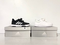 ADIDAS CHILDREN'S TRAINERS IN WHITE UK 12.5K TO INCLUDE ADIDAS CHILDREN'S TRAINERS IN BLACK/WHITE UK 12.5K (DELIVERY ONLY)